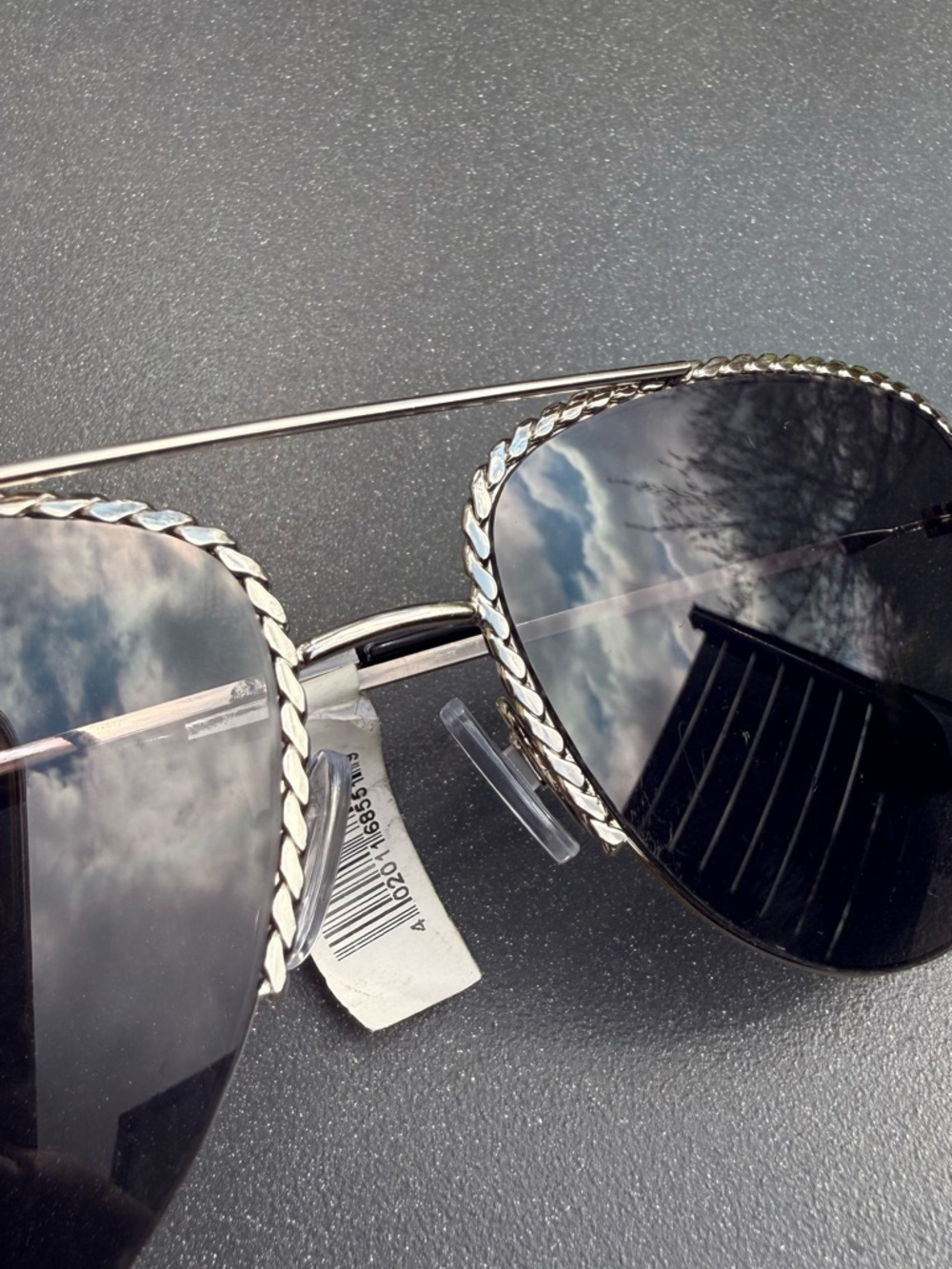 Ashley Stewart Aviator Sunglasses with Braided Detail - Picture 5 of 8